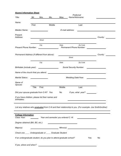 Alumni Information .